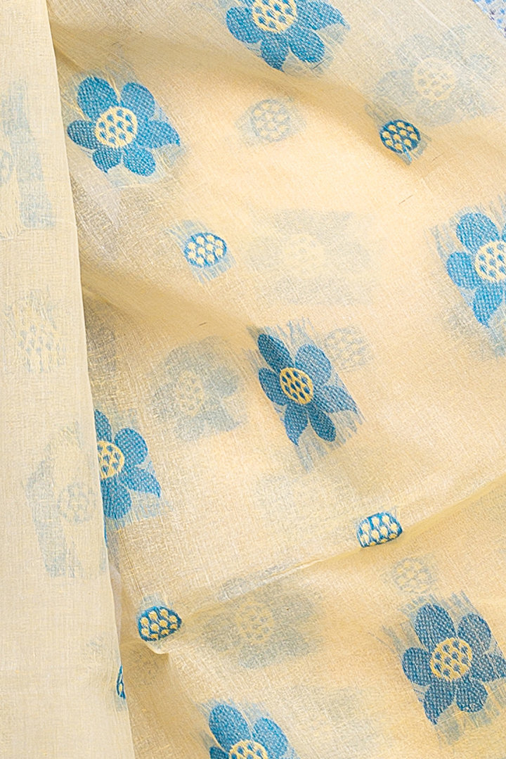 Sky Blue Pure Cotton Palasful Tant Saree (897)